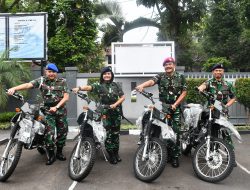 Pangkalan TNI AL Bandung Terima 5 Unit Motor Trail Dari Kemhan