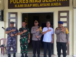 Danlanal Nias Bersama Forkopimda Nias Selatan Laksanakan Patroli Gabungan Pantau Pelaksanaan Pemilu 2024