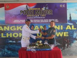 Komandan Pangkalan TNI AL Lhokseumawe Pimpin Apel Khusus dan Gelar Syukuran HUT Pomal Ke-78