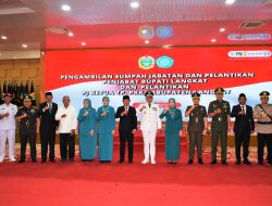 Danlantamal I Hadiri Pelantikan Pejabat Bupati Langkat