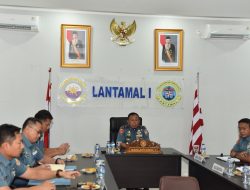 Danlantamal I Pimpin Rapat Staf Lantamal I