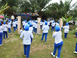 Keakraban Keluarga Besar Lanal TBA Dalam Olahraga Bersama Sambut HUT Ke-19 Lanal Tanjung Balai Asahan 