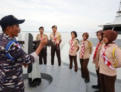 Tingkatkan Wawasan Kebaharian, Saka Bahari Lanal Dumai Joy Sailing di KAL Tedung I-1-37