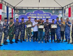 Hujan Deras Tidak Mengurangi Kekhidmatan Kegiatan Safari Ramadhan Spotmar TNI AL di Lanal Sabang