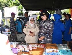 Jelang Hari Raya Idul Fitri 1445 H/Tahun 2024 M, Lanal Bandung Gelar Bazar Murah Secara Serentak