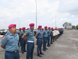 Dandenma Lantamal I Pimpin Upacara Pelaporan Kenaikan Pangkat Bintara, Tamtama dan PNS Lantamal I Periode 1 April 2024