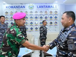 Danlantamal I Terima Kunjungan Komandan Brigif 4 Marinir/BS