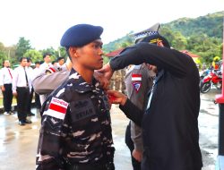 Sinergitas Lanal Tarempa Bersama Polri Dalam Pengamanan Mudik Lebaran 1445 H/2024 M