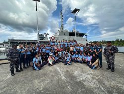 Berikan Edukasi Kebaharian dan Kemaritiman, Lanal Nias Gelar Open Ship di KAL Hinako I-2-19