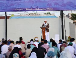 Lanal Dumai Laksanakan Sholat Idul Fitri 1445 H di Lapangan Mako Lanal Dumai