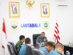 Wadan Lantamal I Pimpin Rapat Staf Dalam Rangka Kunjungan Pangkoarmada RI
