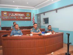 Aspotmar Danlantamal I Ikuti Sosialisasi dan Evaluasi Pelaporan Giat Binpotmar Melalui Vicon