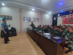 Lantamal I Laksanakan Sosialisasi Hukum Kepada Prajurit Yonif 8 Marinir Pangkalan Berandan