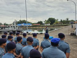 Danlanal Bintan Pimpin Apel Gabungan Bersama Unsur KRI di Wilayah Tanjung Uban