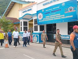 Dalam Rangka Hari Jadi Ke-16 Tahun Kabupaten Kepulauan Anambas, Danlanal Tarempa Ikuti Senam Bersama dan Jalan Santai