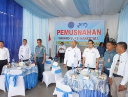 Aspotmar Danlantamal I Ikuti Kegiatan Pemusnahan Barang Bukti Narkoba Melalui Vicon