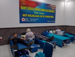 Wujud Kepedulian Sosial, Satlinlamil 3 Gelar Donor Darah Sambut HUT Kolinlamil Ke-63