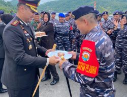 Kado dan Surprise dari Prajurit Lanal Tarempa Untuk Polres Kabupaten Kepulauan Anambas