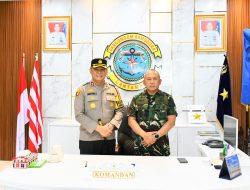 Danlantamal I Terima Courtesy Call (CC) Kapolres Pelabuhan Belawan