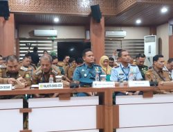 Danlanal Simeulue Hadiri Rapat Koordinasi Pimpinan Daerah Pilkada Aceh Tahun 2024