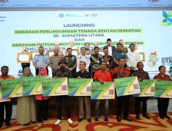 DANLANTAMAL I HADIRI LAUNCHING GERAKAN PERLINDUNGAN TENAGA RENTAN DAN GERAKAN GOTONG ROYONG LINDUNGI PEKERJA RENTAN MELALUI PROGRAM SEJAHTERAKAN PEKERJA SE- SUMUT 