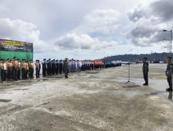Sinergitas Lanal Simeulue Bersama Kodim 0115/Simeulue Laksanakan Lomba Peraturan Baris Berbaris Dalam Rangka Menyambut HUT TNI Ke-79 Tahun 2024