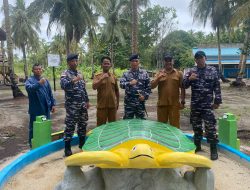 Danlanal Bintan Kunjungi Budidaya/Penakaran Penyu Binaan Posal Mapur