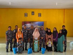 Lanal Dabo Singkep Laksanakan Bhakti Sosial, Sosialisasi Kesehatan, Hankam, dan Bersih Pantai, di Kampung Bahari Nusantara (KBN) Marok Kecil Kabupaten Lingga