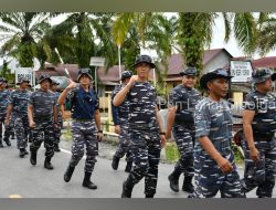 Sambut Hari Armada RI, Lanal Sibolga Laksanakan Bersih Pantai dan Pelepasan Tukik di Pantai Binasi Sorkam Barat