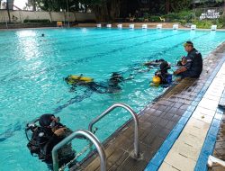 Tingkatkan Kemampuan Prajurit, Lanal Bandung Latihan Selam Dasar