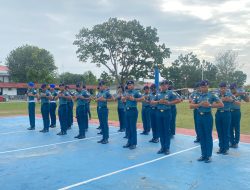 Untuk Memupuk Jiwa Korsa dan Disiplin, Prajurit Lanal Bintan Latihan Baris Berbaris