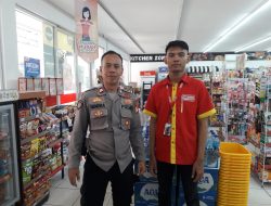 Patroli Dan Sambang Alfamart, Samapta Polsek Senen Beri Imbauan Kamtibmas Kepada Karyawan