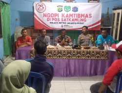Ngopi Kamtibmas – Polsek Johar Baru Ajak Warga Bersinergi dan Saling Berbagi Informasi Kamtibmas.