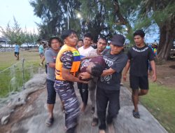 Gerak Cepat, Pos TNI AL Tanjung Medang Temukan Jenazah Wisatawan Terseret Ombak