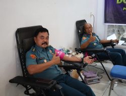 Sambut HUT Ke-79 Polisi Militer Angkatan Laut, Lanal Dumai Berkolaborasi Dengan Pelindo Multi Terminal Branch Dumai Gelar Bakti Sosial Donor Darah