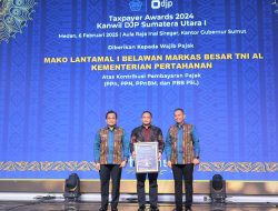 Lantamal I Terima Penghargaan Taxpayer Awards 2024 Kanwil DJP Sumut I