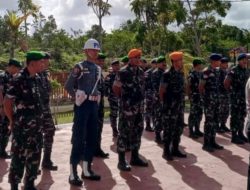 Prajurit Lanal Bintan Ikuti Apel Gelar Pasukan Operasi Keselamatan Seligi 2025 Polres Bintan