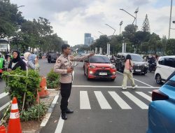 Pengaturan Arus Lalu Lintas Di Sepanjang Jalur Pintu 10 Luar GBK Senayan