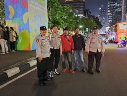 Pemantauan Kegiatan Musik Di Anjungan Sarinah Oleh Personil Polsek Metro Menteng