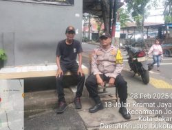 Sambang dan Imbauan Bhabinkamtibmas Johar Baru kepada Petugas Keamanan Lingkungan