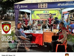 Polres Metro Jakarta Pusat Gelar Patroli Ramadhan di Pos Singgah Ramadhan Paseban, Pastikan Situasi Aman dan Kondusif
