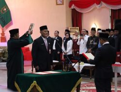Danlanal Dumai Hadiri Pelantikan Dan Penyumpahan Pejabat Sekda Provinsi Riau