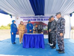 Peletakan Batu Pertama Pembangunan Mako Lanal Kumai Oleh Pangkoarmada I, Perkuat Pengamanan Wilayah Perairan Kalimantan Tengah
