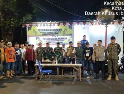 Pemantauan dan Penguatan Keamanan Wilayah, Polsek Johar Baru Bersama Stakeholder di Pos Singgah Ramadhan Jothet