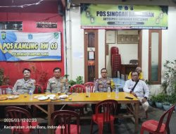 Jamin Keamanan, Personil Polsek Johar Baru Bersama Pengurus Wilayah Laksanakan Pemantauan di Pos Singgah Ramadhan Jalan T