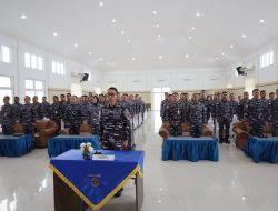 Ikuti Virtual Exit Briefing, Prajurit Lanal Dumai Terima Arahan Panglima Koarmada I