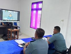Danlanal Simeulue Ikuti Rakernispen TNI-AL 2025 Secara Video Conference
