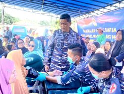 Lanal Bintan Bantu Masyarakat Pesisir Jelang Hari Raya Idul Fitri 1446H/2025M Dengan Selenggarakan Baksos Dan Bakkes