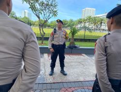 Idul Fitri Pertama, Kasubnit Reskrim Pimpin Apel Pengamanan Antisipasi Unras Di Gedung DPR RI