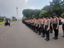 Polsek Gambir dan Polda Metro Jaya Perkuat Pengamanan Unjuk Rasa di Kedubes A.S